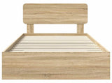 Bed Frame with Headboard Sonoma Oak 90 x 200 cm Engineered Wood 3412420