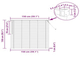 Venetian Blind Dark Brown with Pattern 150 x 150 cm 25 mm PVC 42003795