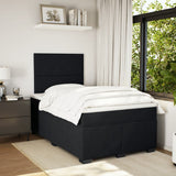 Box Spring Bed with Mattress Black 120x200 cm Velvet 3290878