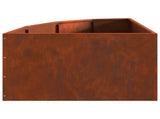 Corner Planter Rusty 60 x 60 x 35 cm Weathering steel 883646