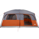 Family Tent Cabin 8-Person Grey and Orange Waterproof 94535