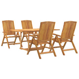 5 Piece Garden Dining Set Solid Wood Teak 3154917