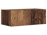 TV Cabinet Set Wall-mounted 2 pcs Old Wood Engineered Wood 3408977