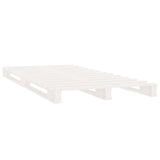 Pallet Bed without Mattress White Small Single Solid Wood 821418