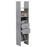 Book Cabinet Concrete Grey 40x35x180 cm Engineered Wood 803420