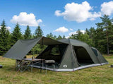 Cabin Tent with Roof Army green 12-Person Polyester and Steel 42028574