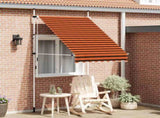 Manual Retractable Awning 150 cm Orange and Brown 145835
