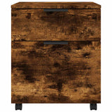 Mobile File Cabinet with Wheels Smoked Oak 45x38x54 cm Engineered Wood 817135