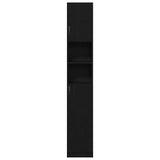 Bathroom Cabinet Black Oak 32x25.5x190 cm Engineered Wood 862015