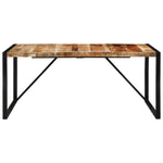 ZNTS Dining Table 175x90x76 cm Solid Rough Wood Mango 351691