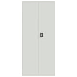 File Cabinet Light Grey 90x40x200 cm Steel 339761