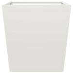 ZNTS Garden Planter White 50x50x50 cm Steel 851068