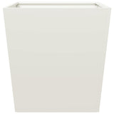 ZNTS Garden Planter White 50x50x50 cm Steel 851068