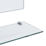 Wall Mirror with 5 Shelves Silver 100x60 cm 249446