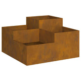 Garden Planter Rusty 80 x 80 x 48 cm Weathering steel 865847