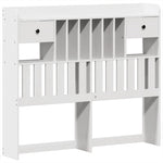 ZNTS Bed Frame without Mattress White 120x190 cm Small Double Solid Wood Pine 3323396