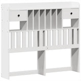 ZNTS Bed Frame without Mattress White 120x190 cm Small Double Solid Wood Pine 3323396