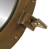 Porthole Mirror Wall Hanging 50 cm Aluminium and Glass 357854