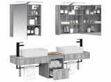 Bathroom Cabinet Set 5 pcs Grey Sonoma Engineered Wood 3406316