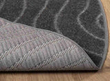 Area Rugs Round PALMERAS Anthracite 120 CM Polyester 42022671