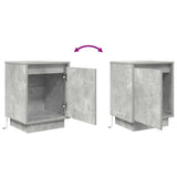 ZNTS Bedside Cabinets with LED Lights 2 pcs Concrete Grey 38x34x50 cm 861272