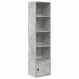 Bookcase Concrete Grey 31x24x127 cm Engineered Wood 860349