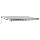 Retractable Awning Anthracite and White 4 x 2 m 3419082