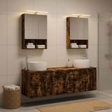 Bathroom Cabinet Set 5 pcs Smoked Oak Engineered Wood 3406523