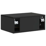Wall-Mounted Bedside Cabinet 2 pcs Black 49 x 34.5 x 20 cm 899298