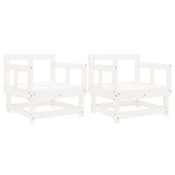 Garden Chairs 2 pcs White Solid Wood Pine 825388