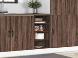 Bottom Cabinet Riga Brown Oak 30x44.5x81.5 cm Engineered Wood 854199
