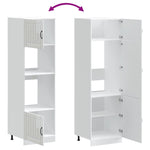 Oven Cabinets 2 pcs Lucca Gloss White Engineered Wood 3315043