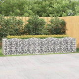 Arched Gabion Raised Bed 400x100x100 cm Galvanised Iron 153555