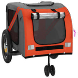 Pet Bike Trailer Orange and Black Oxford Fabric and Iron 93886