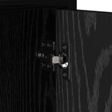 TV Cabinet 130 x 33 x 47 cm Black Oak Engineered Wood 8011196