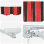 Retractable Awning Manual Multicolour Stripe 350x200 cm Fabric 3329661