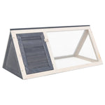ZNTS Animal Rabbit Cage Grey Wood 170852