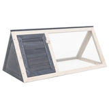 ZNTS Animal Rabbit Cage Grey Wood 170852