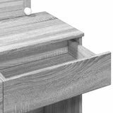Dressing Table with LED Grey Sonoma 100x40x120 cm 848211