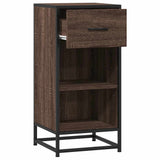 Sideboard Brown Oak 35.5x35x76 cm Engineered Wood and Metal 848958