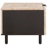 Coffee Table White 80 x 50 x 40 cm Solid Mango Wood 4017869