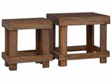 Plant Stand 2 pcs Brown 70 x 11 x 27 cm Mahogany Wood 42012383