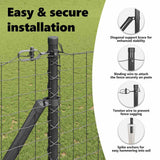 Ground Spike Fence Post 13 pcs Grey Powder-Coated Steel 42004265