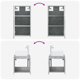 Bathroom Furniture Set 3 pcs Concrete Grey 33 x 34.5 x 160 cm 3406076
