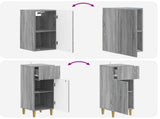 3 Piece Bathroom Cabinet Set ARNHEM Grey Sonoma Engineered Wood 3417771