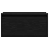 Wall-mounted Bedside Cabinet with LED Lights Black Oak 860213