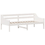 ZNTS Day Bed without Mattress White 90x200 cm Solid Wood Pine 842831