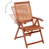 Garden Chair Set of 3 Brown Solid Acacia wood Medium Foldable 310293