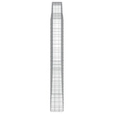 Arched Gabion Baskets 4 pcs 400x30x220/240 cm Galvanised Iron 3146946