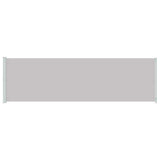 Patio Retractable Side Awning 180x614 cm Grey 317968